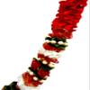 Craftsofindia Red and White Large Reusable Satin Ribbon Floral Garland Haar Mala for God Idol, Photo Frame Decorated with Motifs view 3