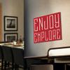 Enjoy, Explore Inspirational Quote Magnet for refrigerator. Great Gift! By Flexible Magnets view 2
