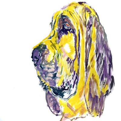 Bloodhound, Colorful Bloodhound Painting, Owner Gift Idea, Dog Art, Mom, Colorful Dog Painting Decor