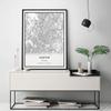 Austin map poster print | Modern black and white wall art | Scandinavian home decor | Texas City prints artwork | Fine art posters 20x30 view 2