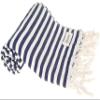 Bersuse Beach Towels Peshtemal Turkish Towels Malibu Premium Turkish Beach Towel - Peshtemal Beach Towel, 100% Cotton, Quick-Dry, Sand-Free, Lightweight Oeko-TEX - 37x70 Inches, Dark Blue (Set of 6) view 1
