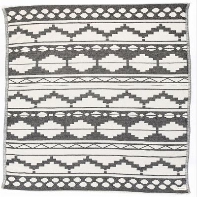 Bersuse 100% Cotton Baja Turkish Towel Beach Towel Bath Towel Dual Layer Peshtemal Beach Blanket Beach Essentials - 37x70 Inches, Black (Set of 6)