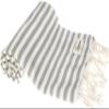 Bersuse Beach Towels Peshtemal Turkish Towels Malibu Premium Turkish Beach Towel - Peshtemal Beach Towel, 100% Cotton, Quick-Dry, Sand-Free, Lightweight OEKO-TEX - 37x70 Inches, Silver Gray (Set of 6) view 1