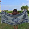 Bersuse 100% Cotton Tulum Turkish Towel Beach Towel Bath Towel Dual Layer Peshtemal Beach Blanket Beach Essentials - 37x70 Inches, Dark Blue (Set of 6) view 3