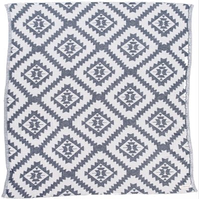 Bersuse 100% Cotton Zipolite Turkish Towel Beach Towel Bath Towel Dual Layer Peshtemal Beach Blanket Beach Essentials - 37x70 Inches, Dark Blue (Set of 6)