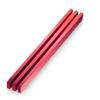 Adi Sidler Mezuzah Case Vertical Laser Cut Channels Brushed Aluminum - Maroon, 9.3" view 1