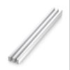Adi Sidler Mezuzah Case Vertical Laser Cut Channels Brushed Aluminum - White, 9.3" view 1
