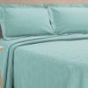 BNM Oversized Paisley Matelasse Cotton Bedspread, Jacquard Weave, Soft and Breathable, All-Season, Cozy and Lightweight, Perfect for Master or Guest Bedroom, Matching Pillow Shams, Aqua, Queen view 3