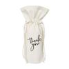 The Cotton & Canvas Co. Thank You Wine Bag, Bottle Cover, Bridal Party Gift and Wedding Gift Bag view 1