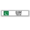GUJRAT, Pakistan Street Sign Pakistani Flag City Country Road Wall Gift view 1