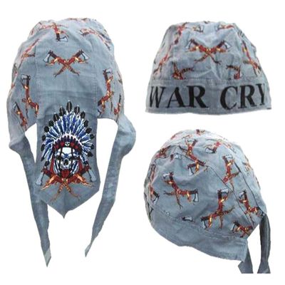 buy 1 get 1 FREE INDIAN SKULL HEAD WITH BONNETT Bandana Wrap Around Do Rag Hat - Men or Women Cap