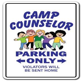 Camp Counselor Sign | Indoor/Outdoor | Funny Home Dcor for Garages, Living Rooms, Bedroom, Offices | SignMission Parking Camper Summer Gift Funny Overnight Day Camp Fun Sign Wall Plaque Decoration