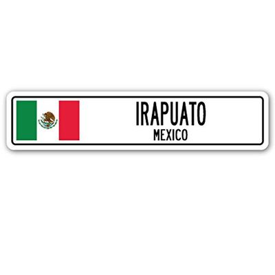 IRAPUATO, Mexico Street Sign Mexican Flag City Country Road Wall Gift