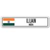 UJJAIN, India Street Sign Indian Flag City Country Road Wall Gift view 1
