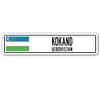 KOKAND, Uzbekistan Street Sign Uzbek Uzbekistani Flag City Country Gift view 1