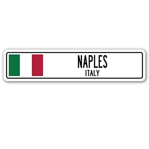 Naples, Italy Street Sign Italian Flag City Country Road Wall Gift