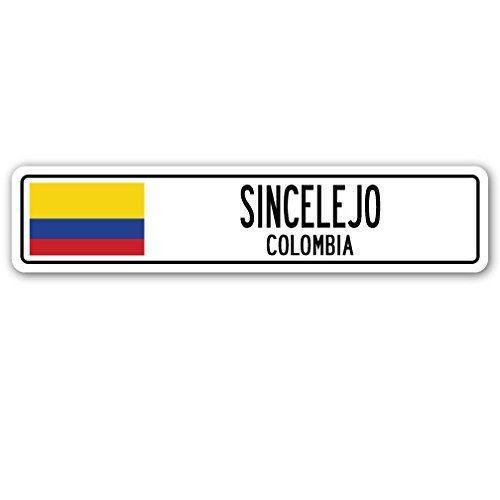 SINCELEJO, Colombia Street Sign Colombian Flag City Country Road Wall Gift