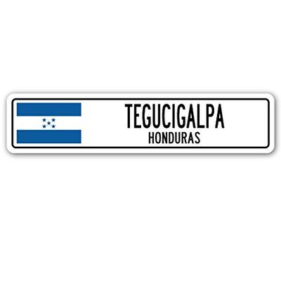 Tegucigalpa, Honduras Street Sign Honduran Flag City Country Road Wall Gift