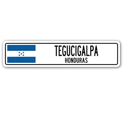Tegucigalpa, Honduras Street Sign Honduran Flag City Country Road Wall Gift