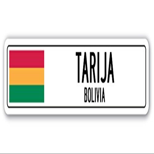 TARIJA, Bolivia Street Sign Bolivian Flag City Country Road Wall Gift