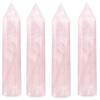 Luckeeper Healing Crystal Wands | 2" Rose Quartz Crystal Points 6 Faceted Reiki Chakra Meditation Therapy 4 PCS view 1