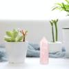 Luckeeper Healing Crystal Wands | 2" Rose Quartz Crystal Points 6 Faceted Reiki Chakra Meditation Therapy 4 PCS view 4