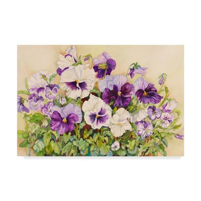 Purple Pansies by Joanne Porter, 16x24-Inch