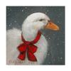 Goose Red Xmas Bow by Mary Miller Veazie, 18x18-Inch view 1