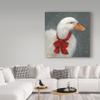 Goose Red Xmas Bow by Mary Miller Veazie, 18x18-Inch view 3