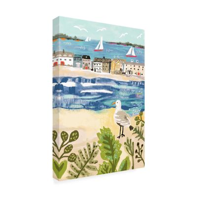Birds In Beach Town by Karen Fields, 16x24-Inch