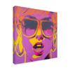 Pop Star Purple Orange by Abstract Graffiti, 18x18-Inch view 2