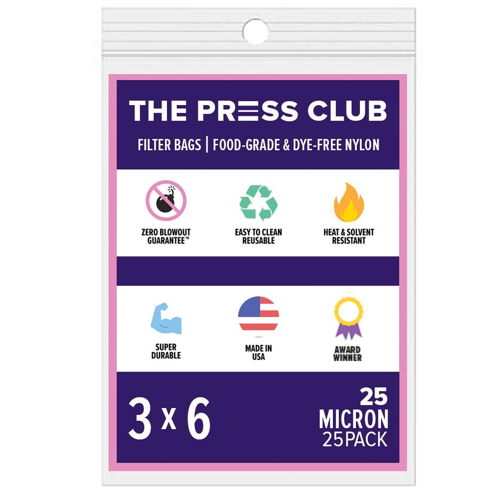 25 Micron | Premium Nylon Tea Filter Bags | 3" x 6" | 25 Pack