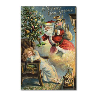 Merry Christmas Santa by Vintage Apple Collection, 16x24-Inch