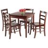 Ergode Wood Perrone High Table Set | Expandable Dining Solution | 2 Stools | Walnut Finish | Space-Saving | 160lbs Weight Limit (94535-VV) view 4