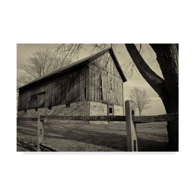 Old Weathered Barn With Wooden Fence by Anthony Paladino, 22x32-Inch