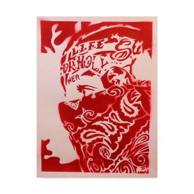 Bandana Man Red by Abstract Graffiti, 14x19-Inch