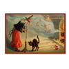 Halloween Witch And Cat by Vintage Apple Collection, 16x24-Inch view 1