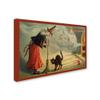 Halloween Witch And Cat by Vintage Apple Collection, 16x24-Inch view 2