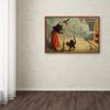 Halloween Witch And Cat by Vintage Apple Collection, 16x24-Inch view 3