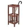 Ergode Rex Umbrella Stand - Classic Design, Steel Drip-Pan, Solid Wood, Walnut Finish - Organize Effortlessly view 2