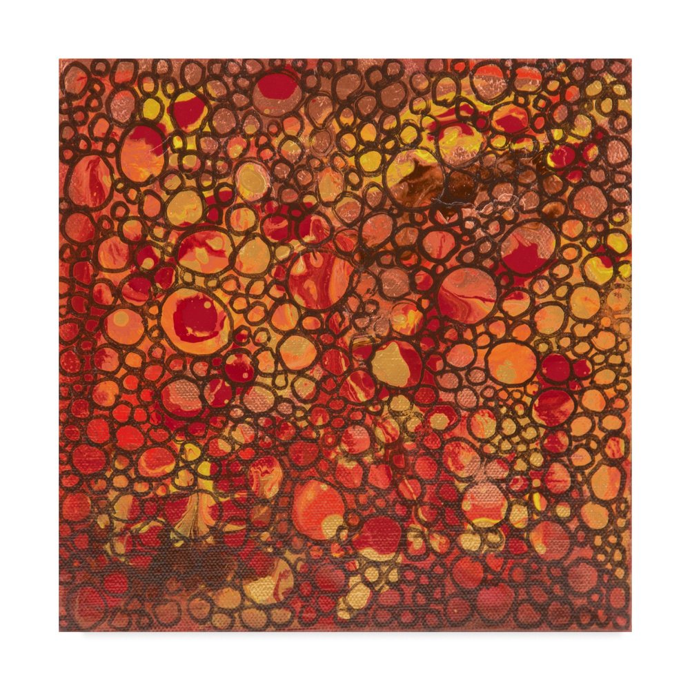 Dimension Orange Red by Hilary Winfield, 18x18-Inch