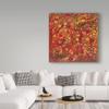 Dimension Orange Red by Hilary Winfield, 18x18-Inch view 3