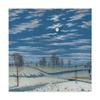 Winter Scene in Moonlight 1869 by Henry Farrer, 18x18-Inch view 1