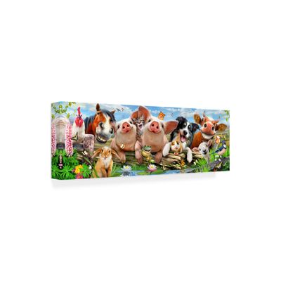 Happy Farm Animals by Howard Robinson, 10x32-Inch