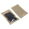 FERENLI 100 Pcs 3.54x5.91 inch Small Clear Brown Kraft Paper Zipper Bags view 1