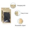 FERENLI 100 Pcs 3.54x5.91 inch Small Clear Brown Kraft Paper Zipper Bags view 3