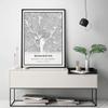 Washington map poster print | Modern black and white wall art | Scandinavian home decor | District of Columbia City prints artwork | Fine art posters 20x30 view 2