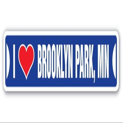 I Love Brooklyn Park, Minnesota Street Sign mn City State us Wall Road dcor Gift