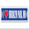I Love Brooklyn Park, Minnesota Street Sign mn City State us Wall Road dcor Gift view 1