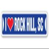 I Love Rock Hill, South Carolina Street Sign sc City State us Wall Road dcor Gift view 1